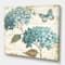 Designart - butterfly Blue Garden I - Farmhouse Canvas Artwork